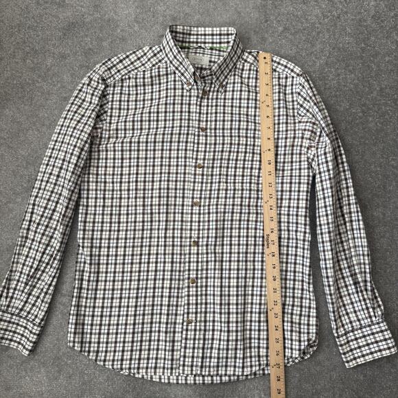 Eton Shirt Mens 16.5 42 Slim Brown Green Check Plaid Button Down Long Sleeve - Picture 9 of 12